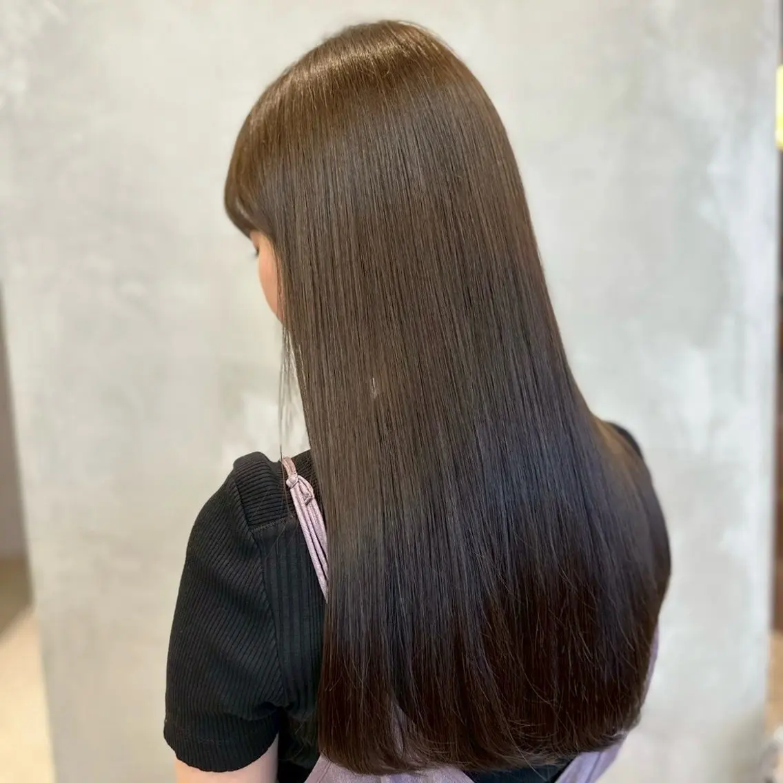 ロング 縮毛矯正 縮毛矯正 ひなた/elima 調布/暖色カラーのヘアスタイル