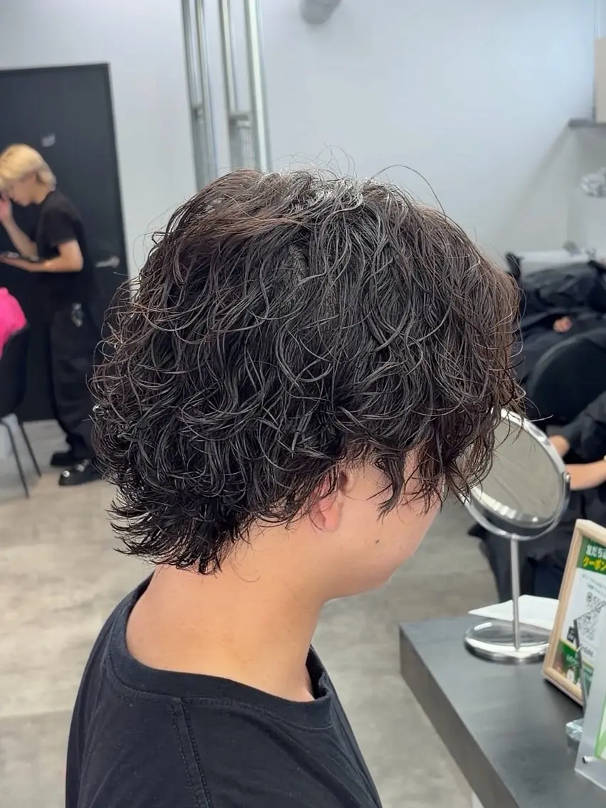 パーマ メンズ カット パーマ 🌀メンズパーマ/シ ョート/きらり🌀のヘアスタイル