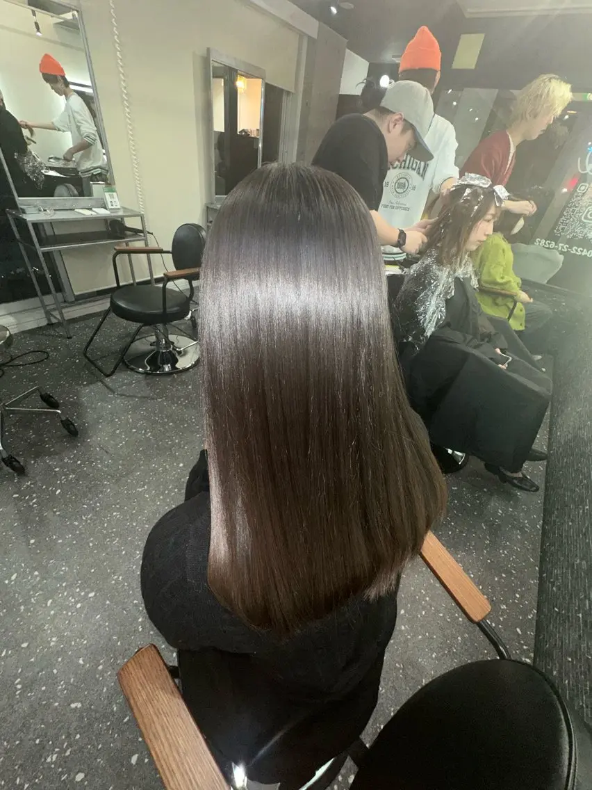 ロング パーマ カット 縮毛矯正 トリートメント 髪質改善⭐️縮毛矯正 中野⭐️Rinaのヘアスタイル