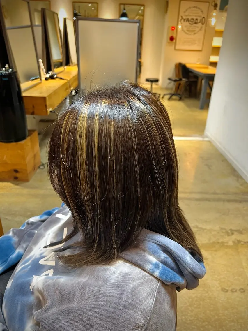 ショート カラー パーマ メンズ メンズハイライト ハイライトカラー ハイライト 🫧ショート 🫧RENのヘアスタイル