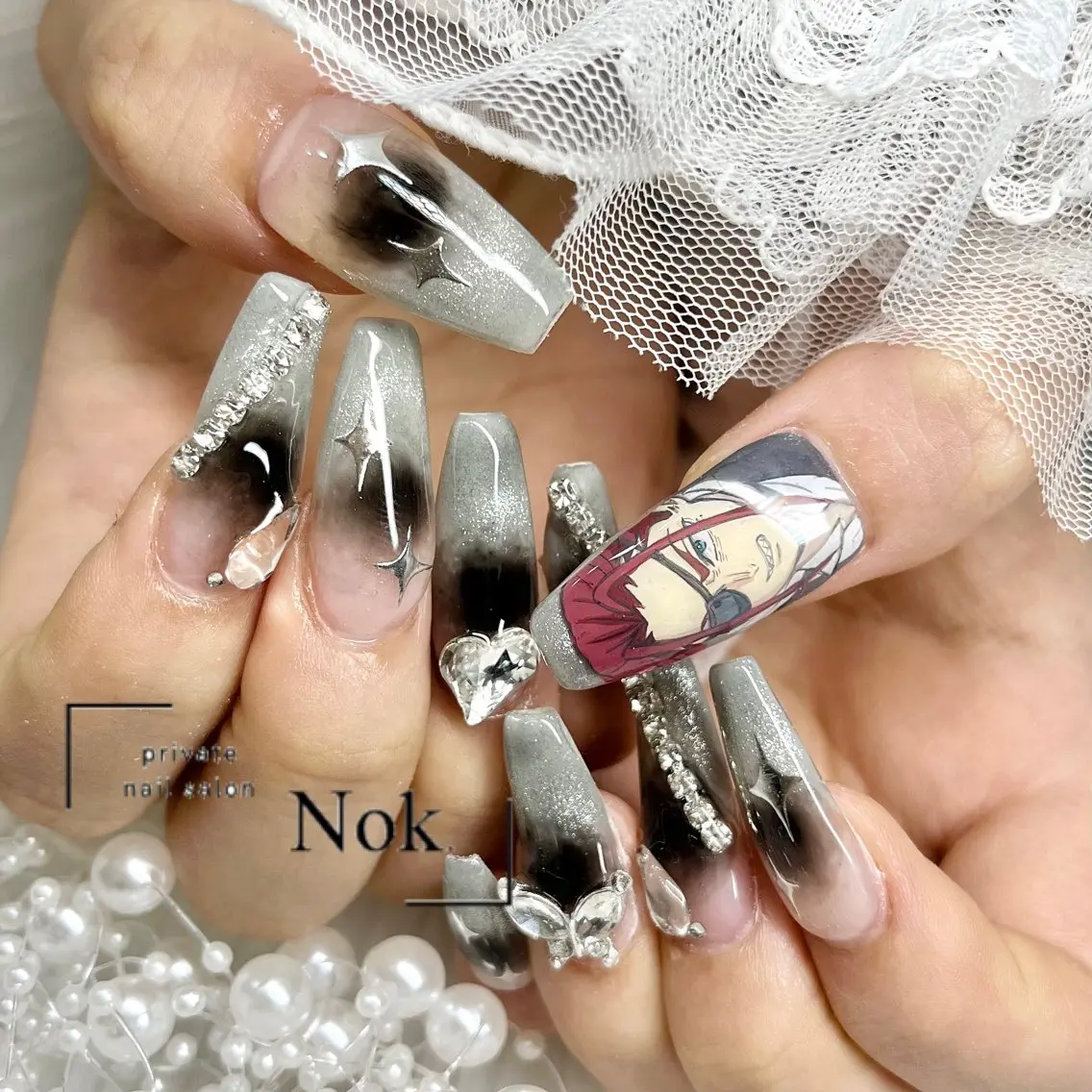 長さ出し10本💎痛ネイル1本やり放題オフなしの写真