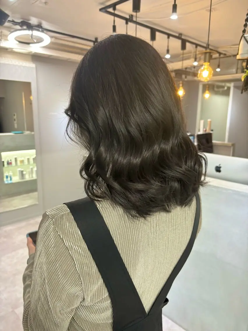 ミディアム きよはらちさき🍑 柔らかカラー🌱🫧のヘアスタイル