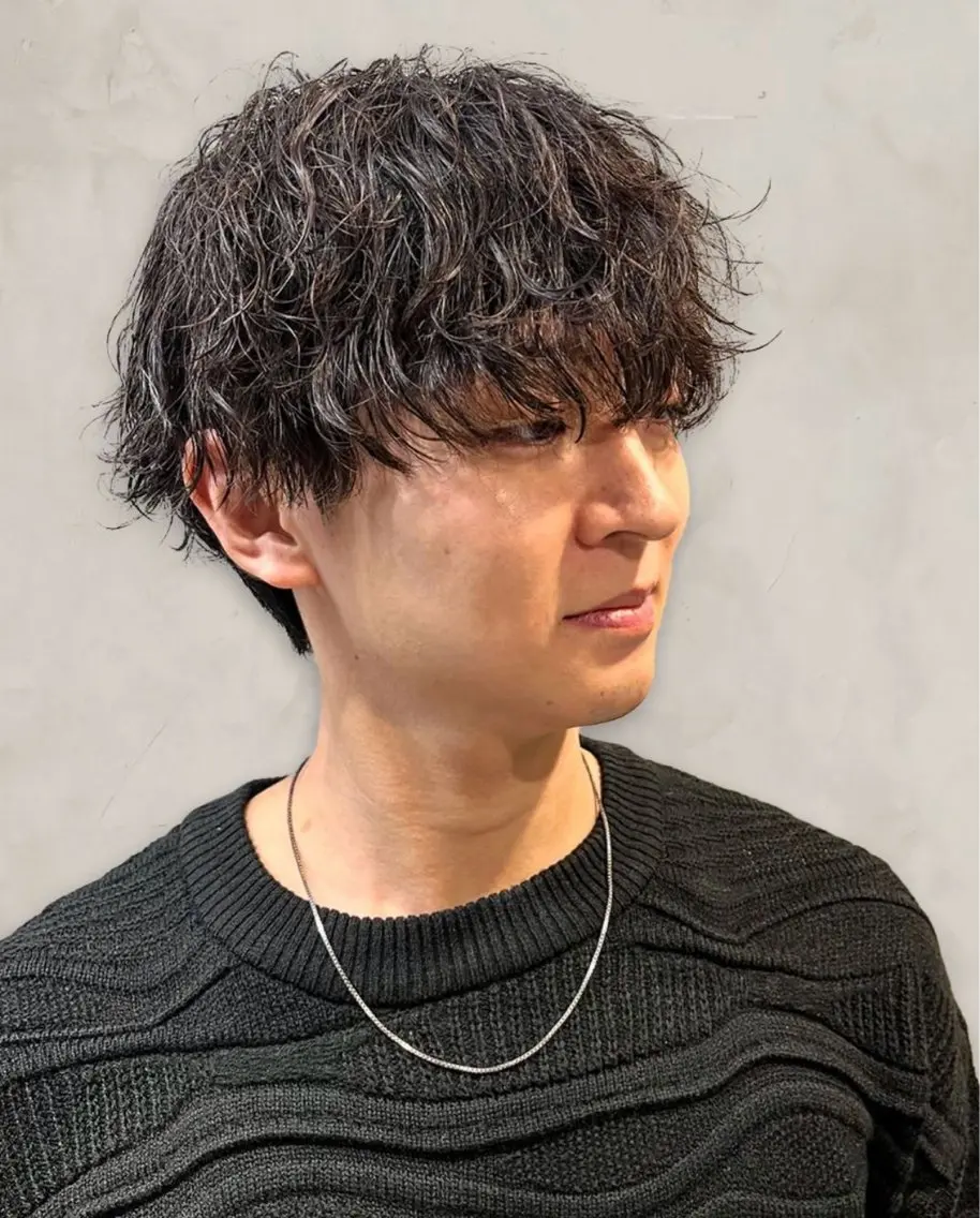 パーマ メンズ メンズパーマ 神田一瑳のヘアスタイル