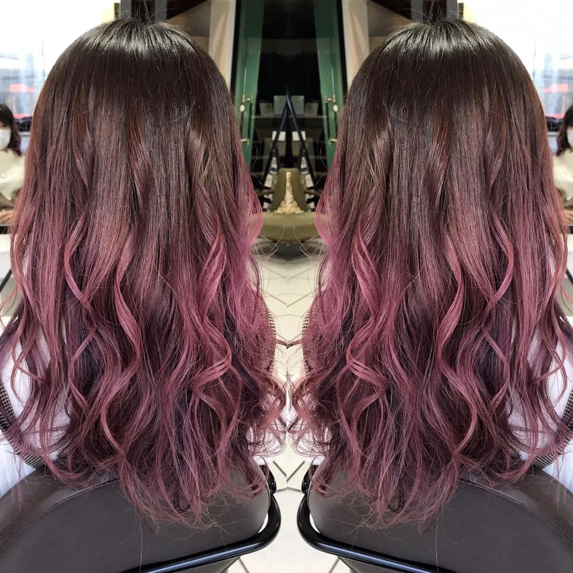 ロング カラー シールエクステ⭐️ オオミタクヤのヘアスタイル
