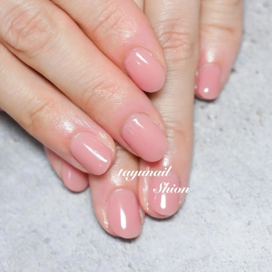 ネイル ブルー ジェルネイル ワンカラーネイル パラジェル シンプルネイル ネイルサロン 【たゆnail】のネイルデザイン