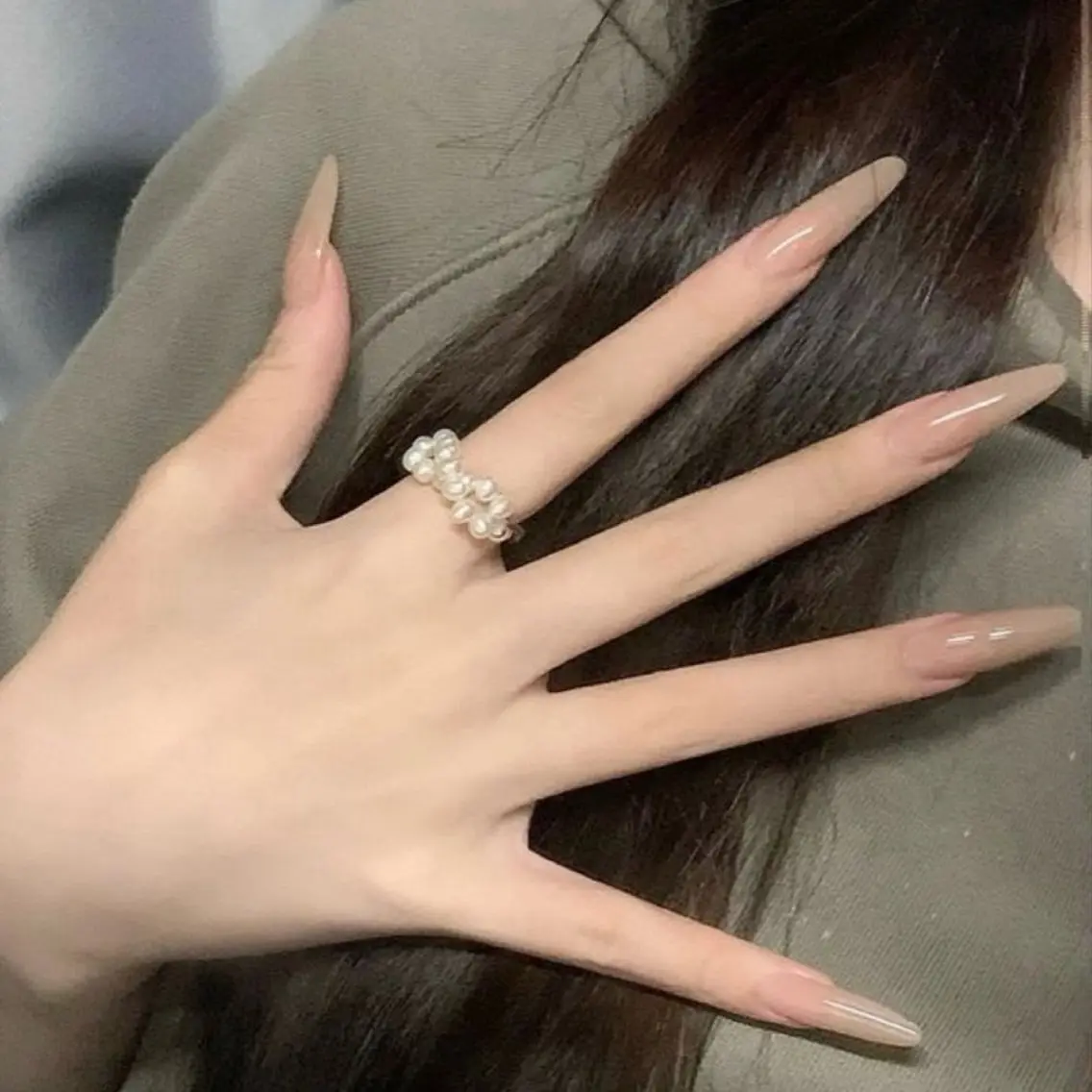 【オフなし】10本長さ出し ワンカラー or ラメネイルの写真