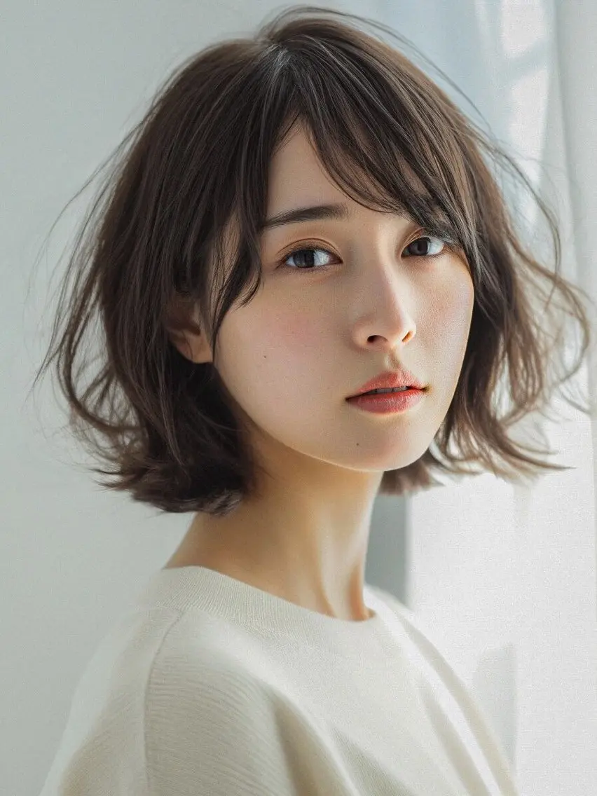 ショート カット ヘアカラー トリートメント attrait 福岡のヘアスタイル