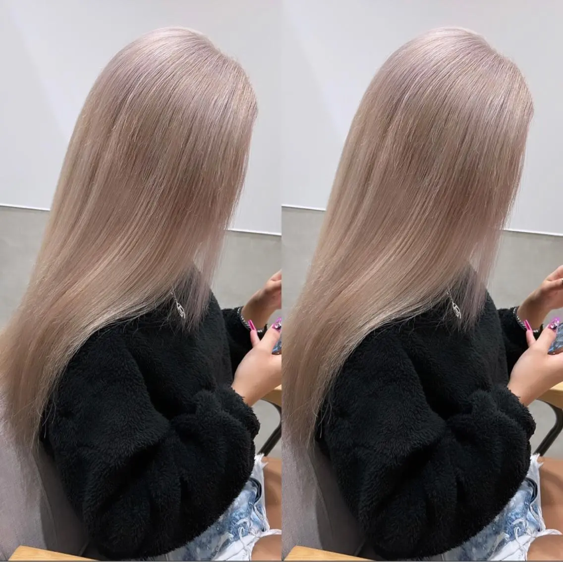 ロング カラー ✨ブリーチ無し 透明感HIDEのヘアスタイル