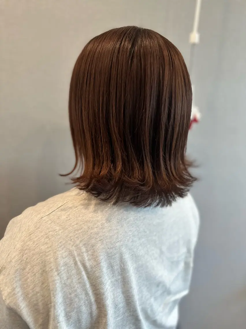 ミディアム カラー カット ヘアカラー トリートメント K Harukaのヘアスタイル