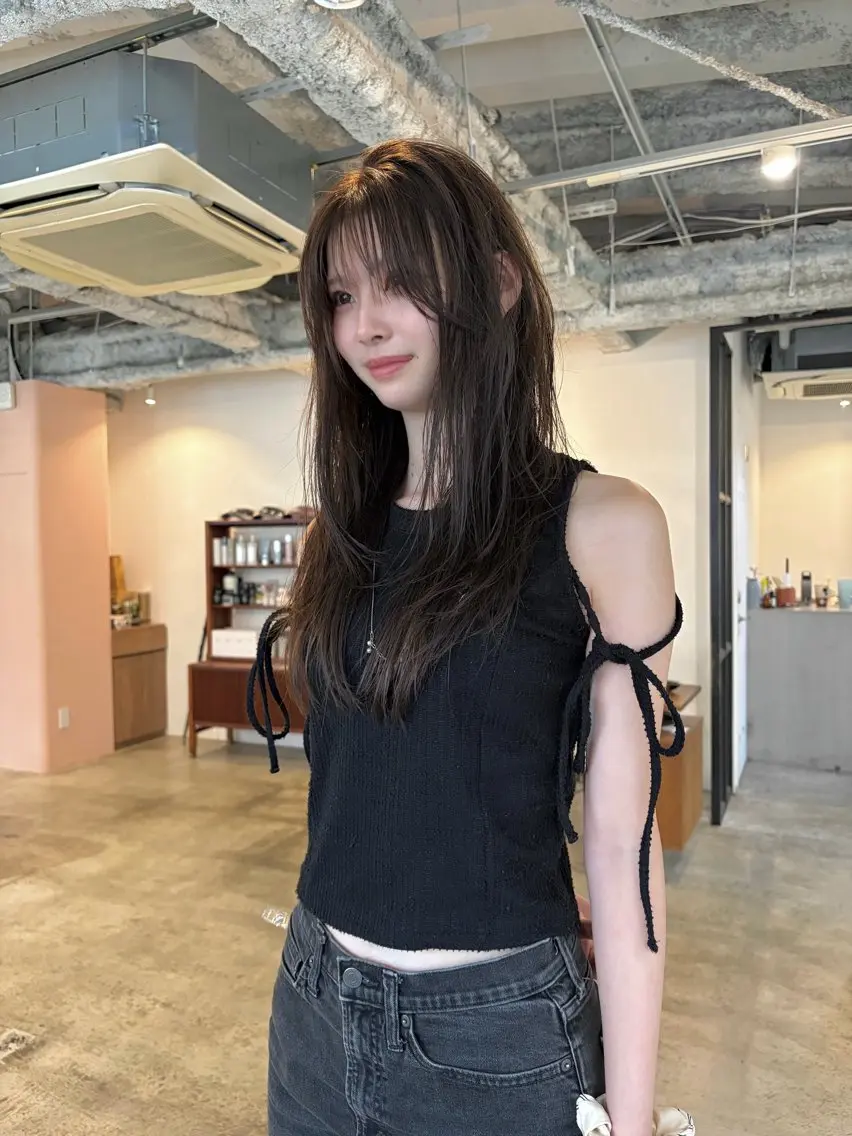 ロング カラー ブラウンカラー 透明感カラー ヘアカラー 縮毛矯正 yu maのヘアスタイル