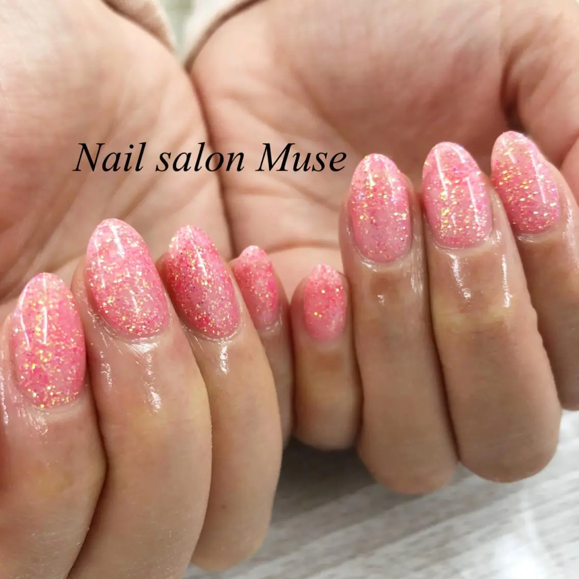 ネイル ラメ(グリッター) ワンカラーネイル ハンドネイル Nail salon Museのネイルデザイン