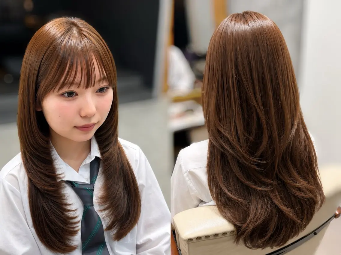 ロング MIHO ハイレイヤーのヘアスタイル