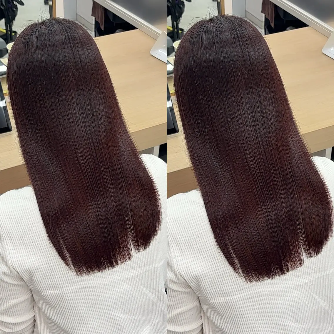 セミロング カット ヘアカラー トリートメント 今話題の艶髪矯正 美艶カラー/FUKAのヘアスタイル