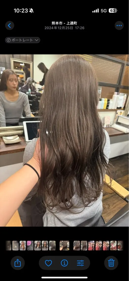 セミロング アッシュ ヘアカラー トリートメント 高橋 秀平のヘアスタイル