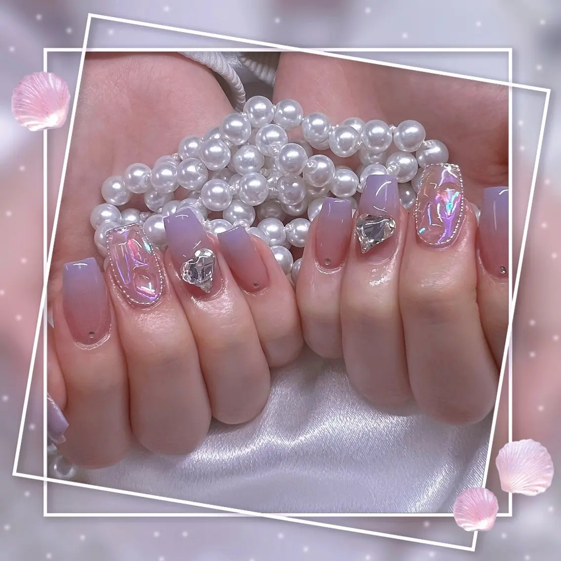 ネイル グラデーション マグネットネイル ピンク ワンホンネイル ハンドネイル Chill Nailsalonのネイルデザイン