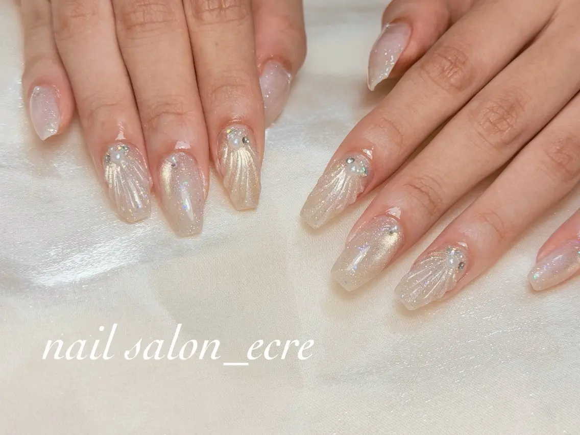 ネイル フラッシュネイル フラッシュマグ マグネットネイル ハンドネイル nail salon _ecre_のネイルデザイン