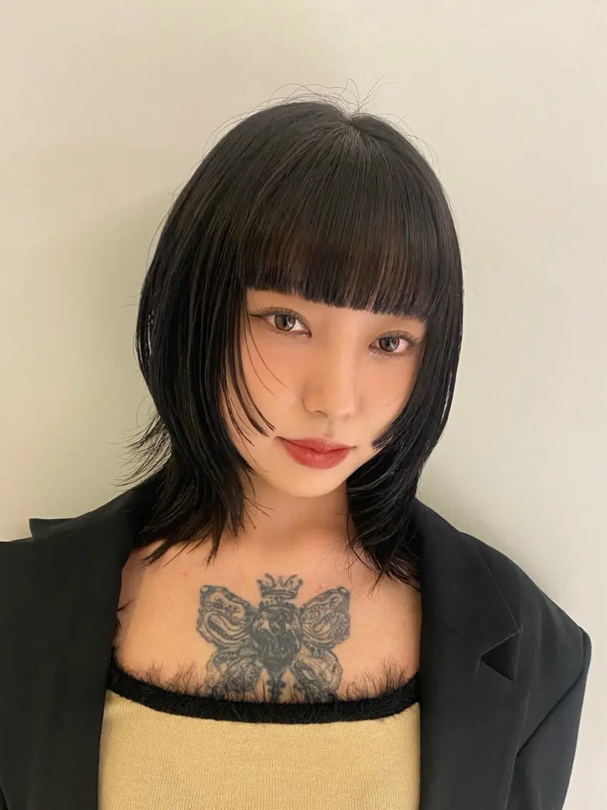 ミディアム 姫カット レイヤーカット ﾚｲﾔｰ🎶似合わせ パーマ🎀ナナコのヘアスタイル