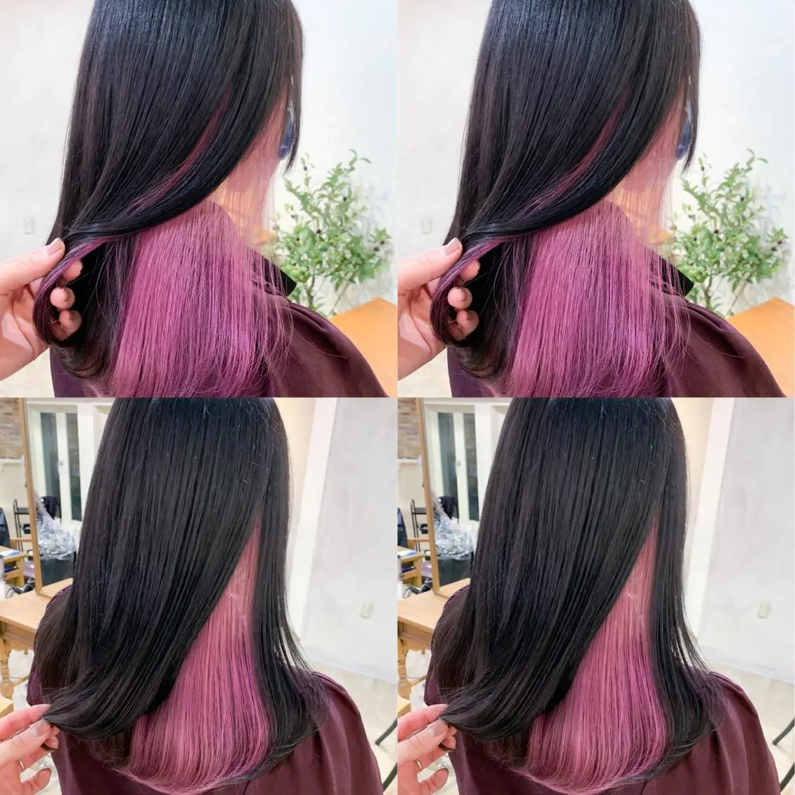 セミロング カラー デザインカラー インナーカラー トリートメント /カラー/NAOKIのヘアスタイル