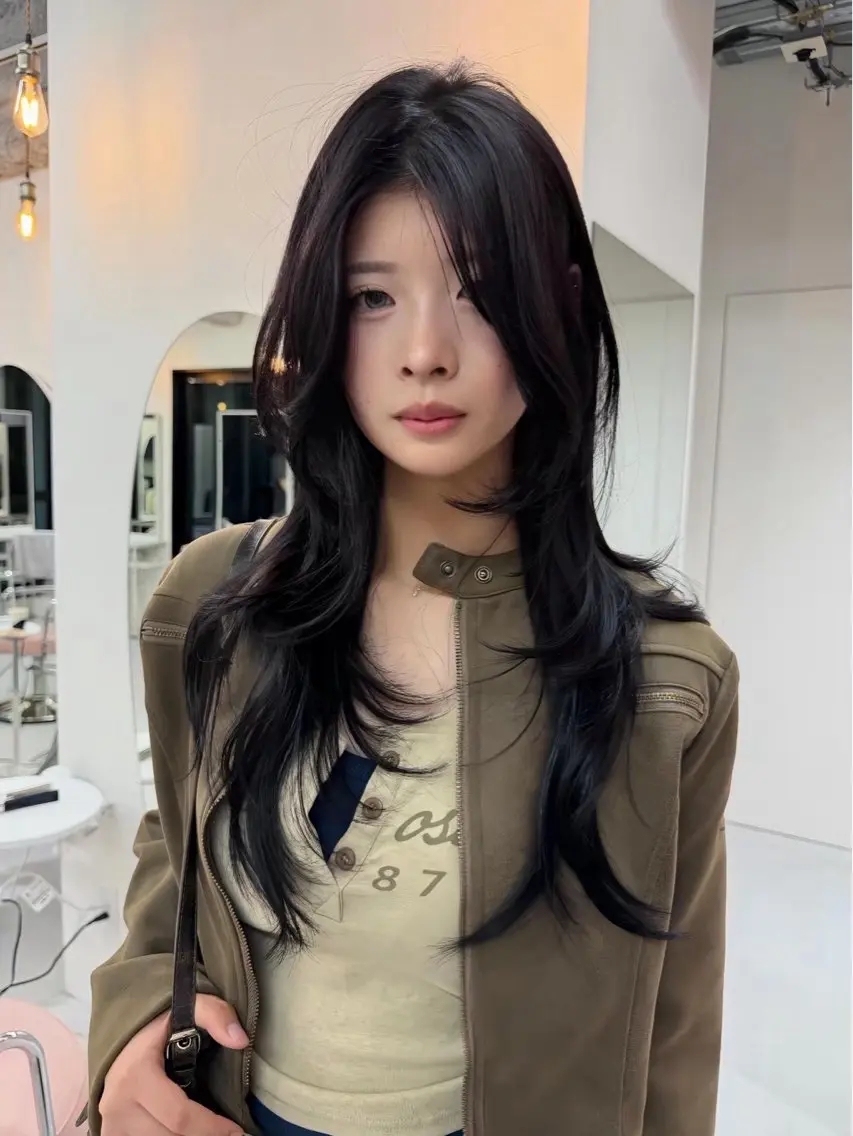 ロング カラー カット ヘアカラー トリートメント ヘアセット 髪質改善/縮毛矯正/ ブリーチなしカラーのヘアスタイル
