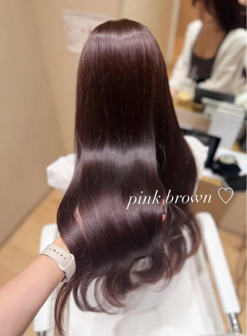 ロング カラー ヘアカラー トリートメント minori🤎 ナチュラル韓国ヘアのヘアスタイル