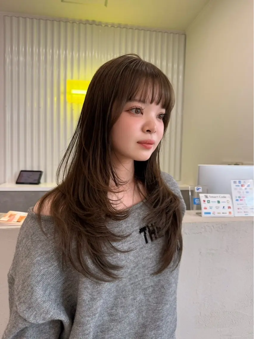 セミロング カラー 透明感カラー ヘアカラー début/ 裕登のヘアスタイル