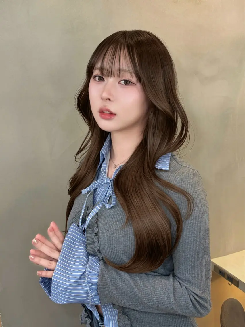 ロング カラー カット ヘアカラー トリートメント 韓国レイヤー 🤎🦋Harisのヘアスタイル