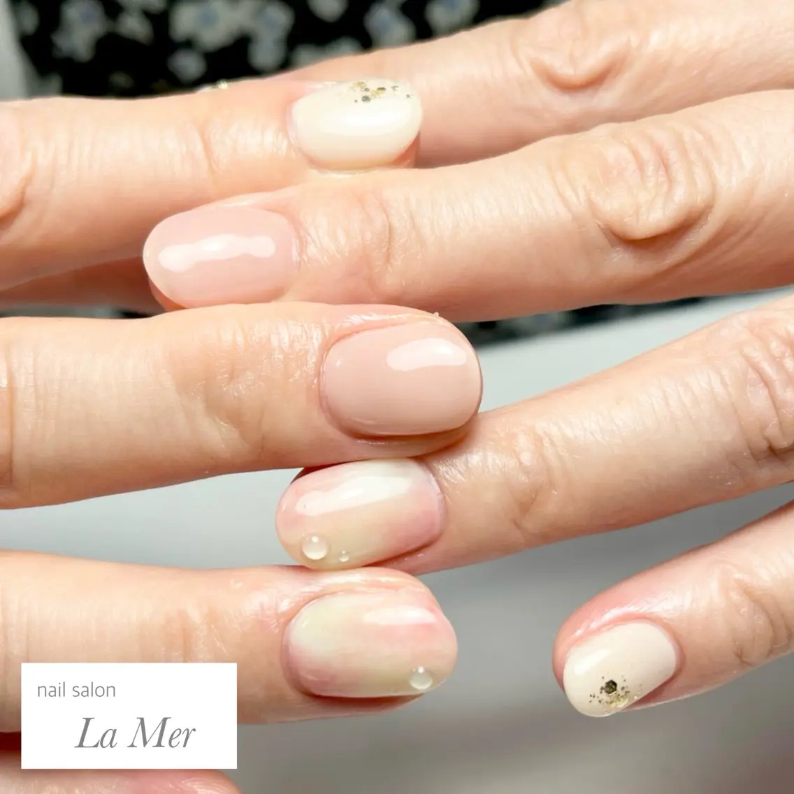 ネイル ニュアンスネイル オフィスネイル 夏ネイル ハンドネイル nailsalon La Merのネイルデザイン