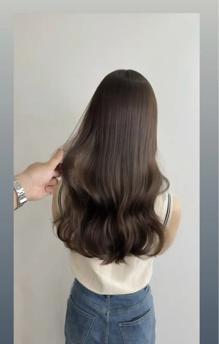 ロング カラー ヘアカラー トリートメント 心寧🍑🤍ྀི/ 透明感colorのヘアスタイル
