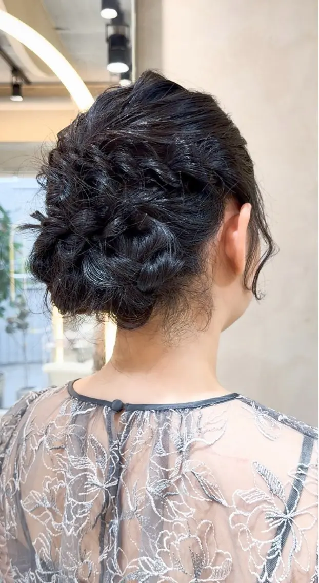 ヘアアレンジ ヘアセット カラーモデル/縮毛 矯正モデル/あやかのヘアスタイル