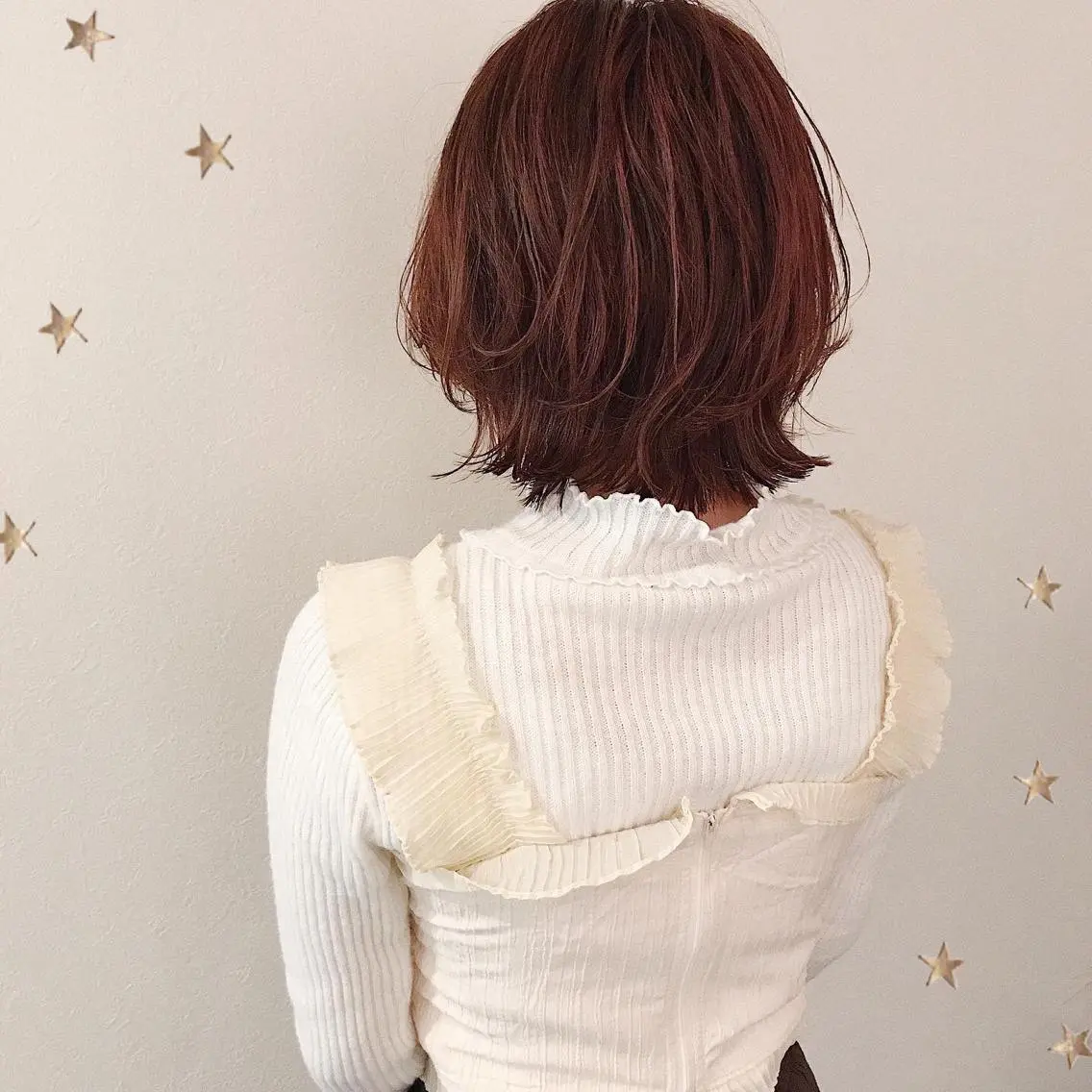 ミディアム カラー カット ヘアカラー 市川 千夏のヘアスタイル
