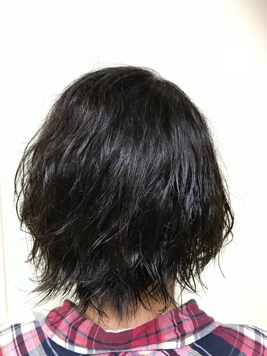 ミディアム カラー パーマ 横田 尚登のヘアスタイル