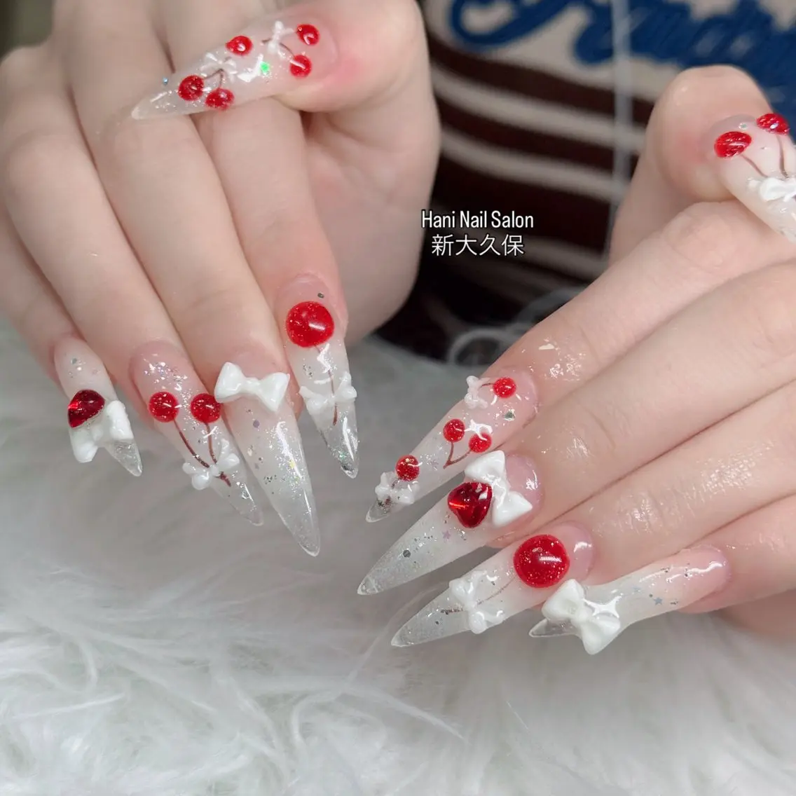ネイル フットネイル フレンチネイル グラデーション 韓国ネイル ロングネイル ハンドネイル Hani Nail Salonのネイルデザイン