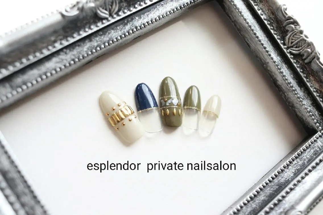 ネイル ネイビー esplendor  小野寺のネイルデザイン