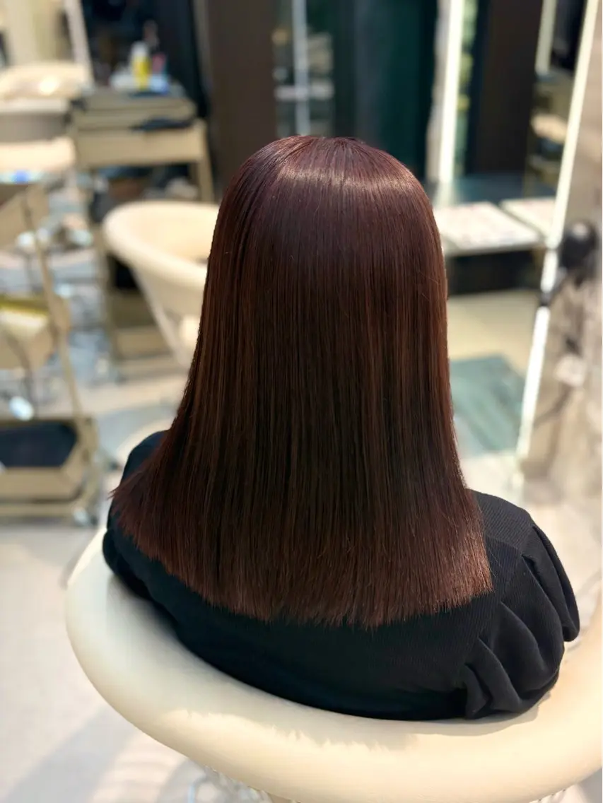セミロング ヘアカラー ブリーチなしダブル 🪄🎀RIOのヘアスタイル