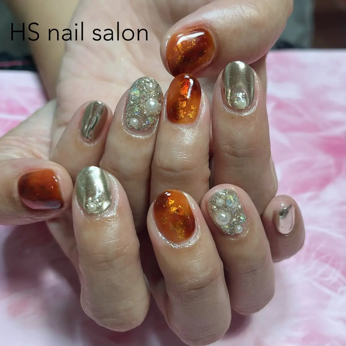 ショート ハンドネイル hs nail salonのネイルデザイン