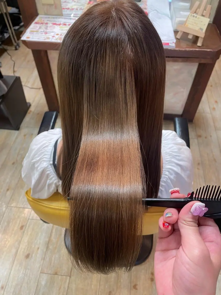 🍑新規限定🍑【ダメージ補修×艶カラー✨】つるぴカラー＋ReKERA 3STEP💖の写真