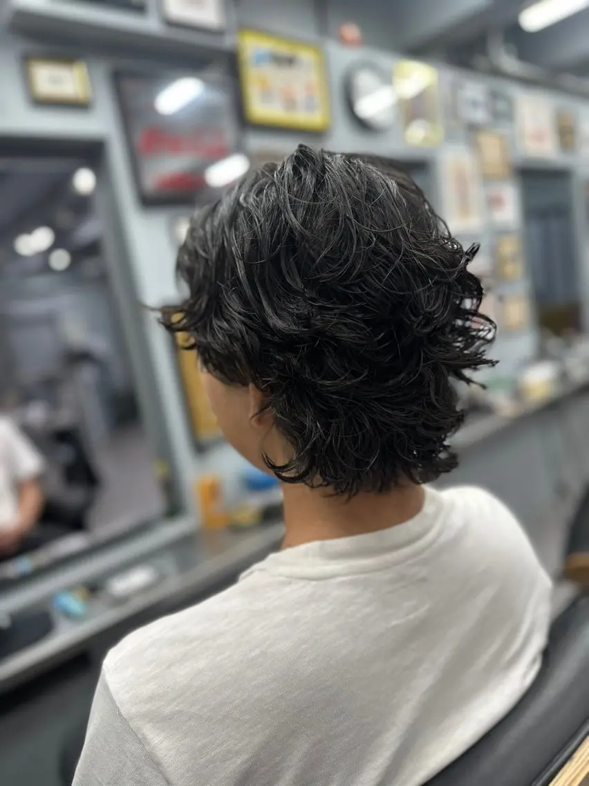 ショート パーマ メンズ メンズパーマ ニュアンスパーマ 池袋/フェード /メンズ/NOSEのヘアスタイル