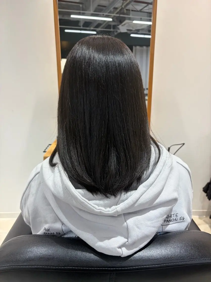 セミロング カラー アッシュ アッシュブラウン ブラウンカラー ヘアカラー ここね/透明感 カラー/ナチュラルのヘアスタイル