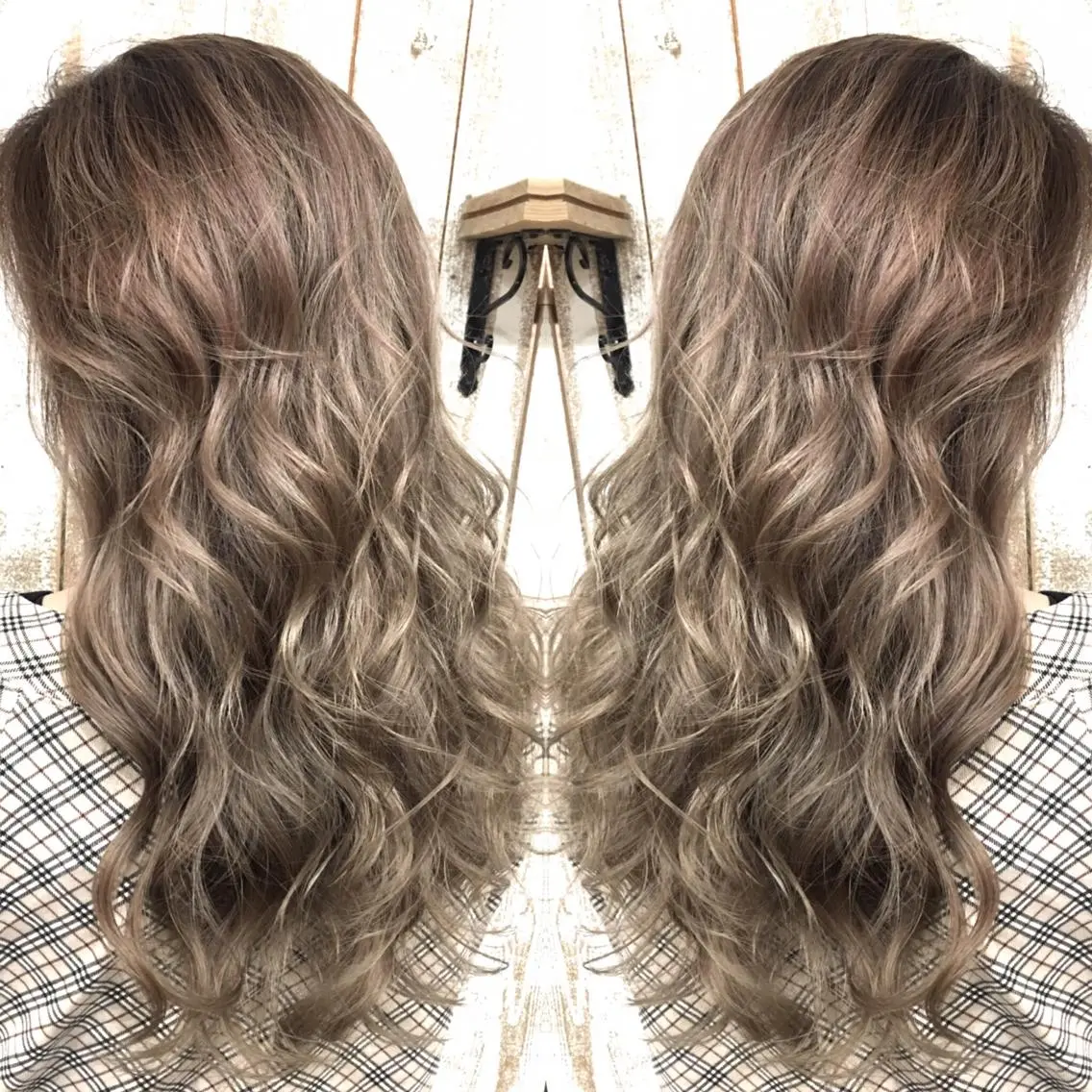 ロング カラー バレイヤージュ ベージュカラー レイヤーカット ヘアカラー トリートメント 井上 一平のヘアスタイル