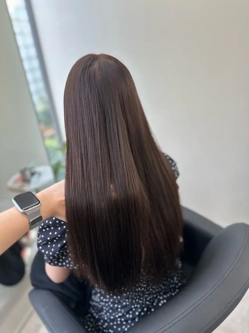 5月限定🩵先着1名限定🩵cut + color + 髪質改善縮毛矯正+2工程tr🫧の写真
