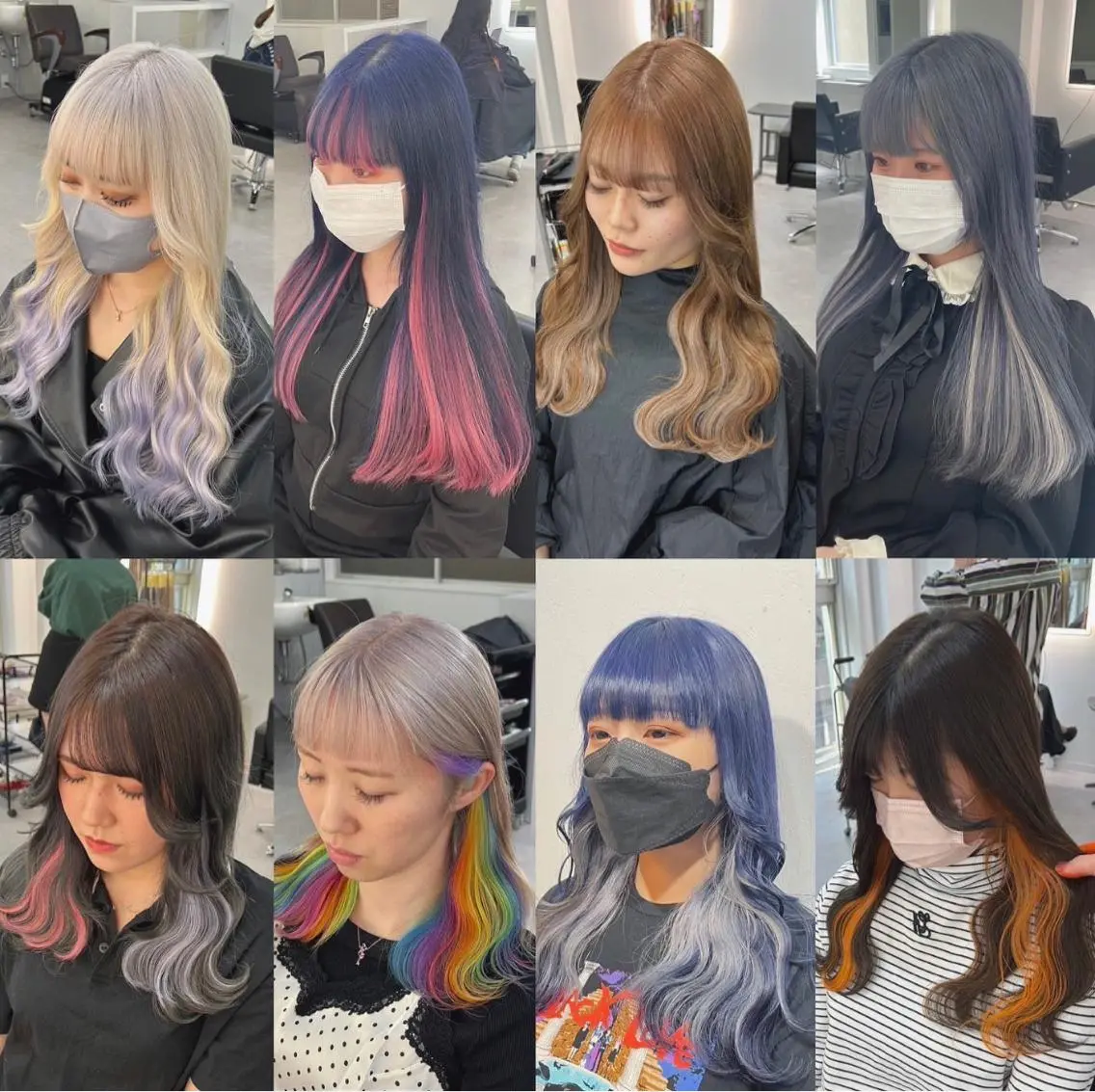 【🌈ダブルカラー×インナーカラー🌈】ケアブリーチ➕インナーカラー🫧の写真