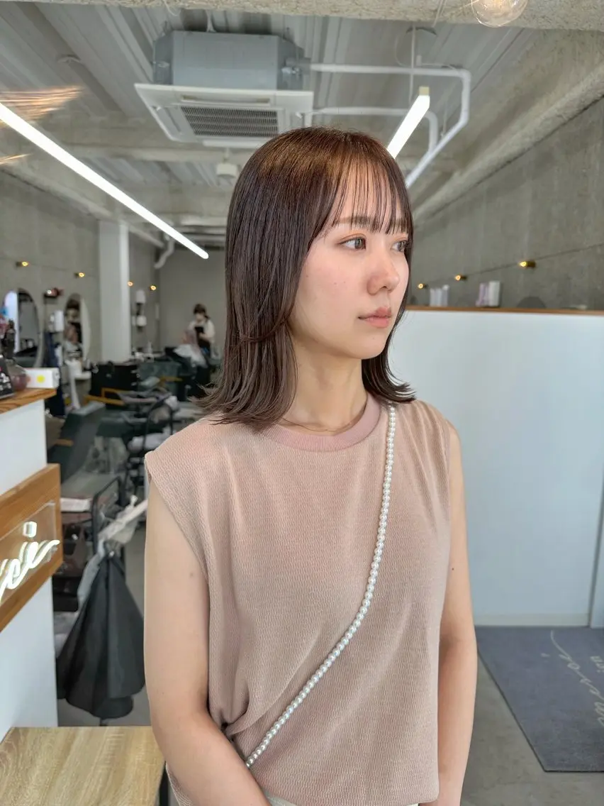 ミディアム カラー カット ヘアカラー トリートメント 八谷 将平のヘアスタイル