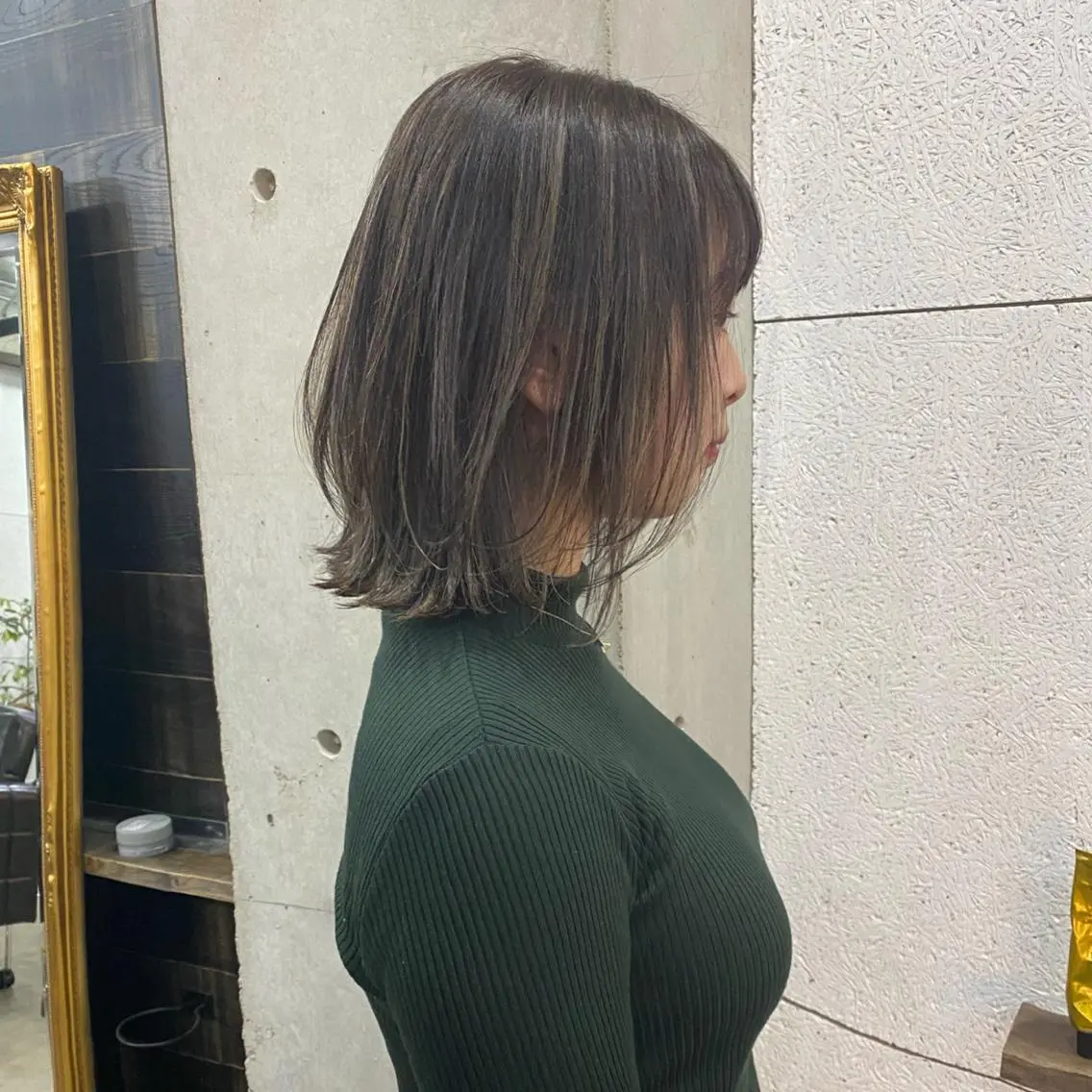 ショート カラー ネイル マツエク・マツパ ボブレイヤー ハイライトカラー ボブ ハイライト レイヤーカット 中山 天地のヘアスタイル