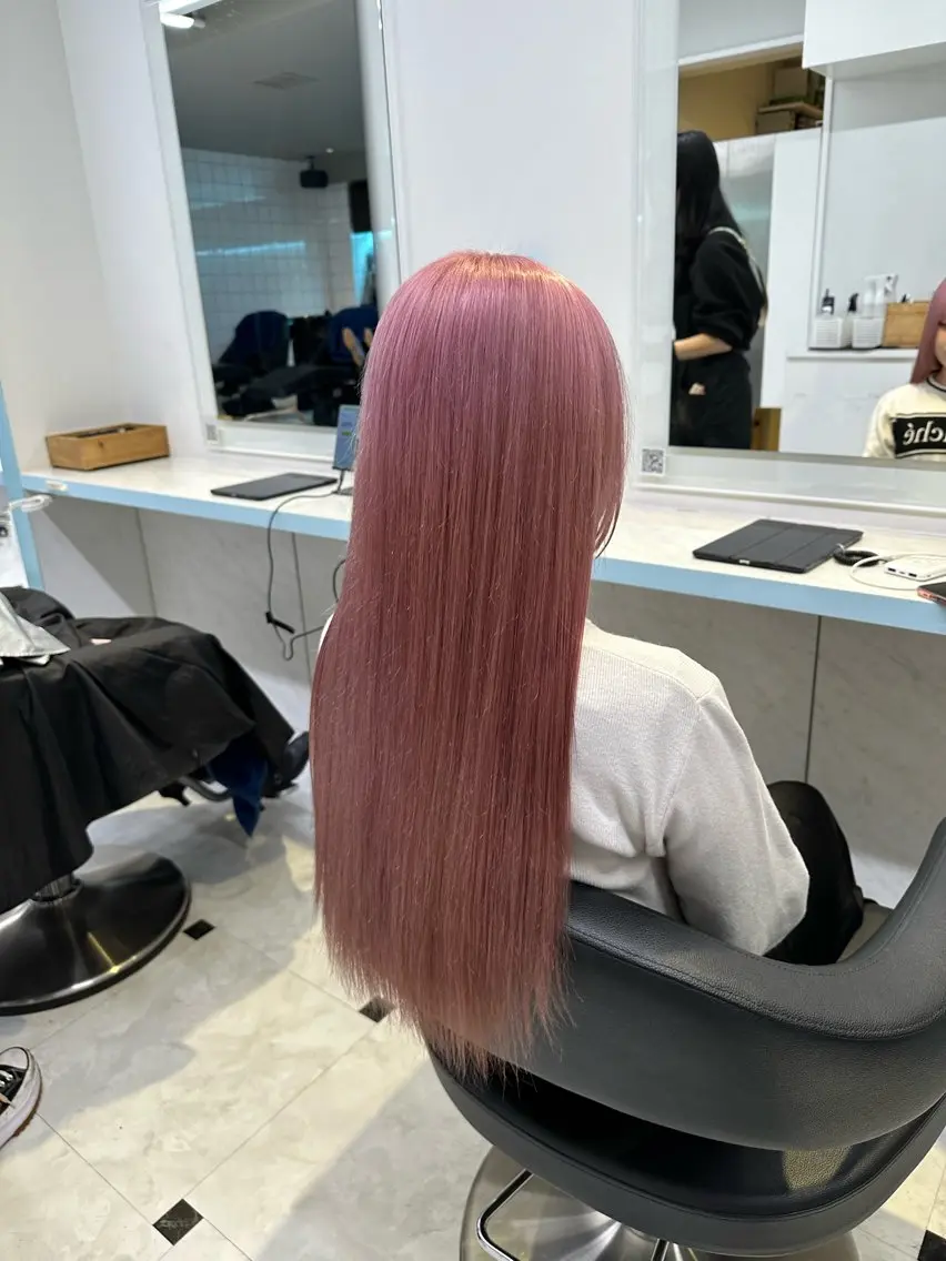 ロング カラー 透明感×似合わせ ピンクヘアsyuyaのヘアスタイル
