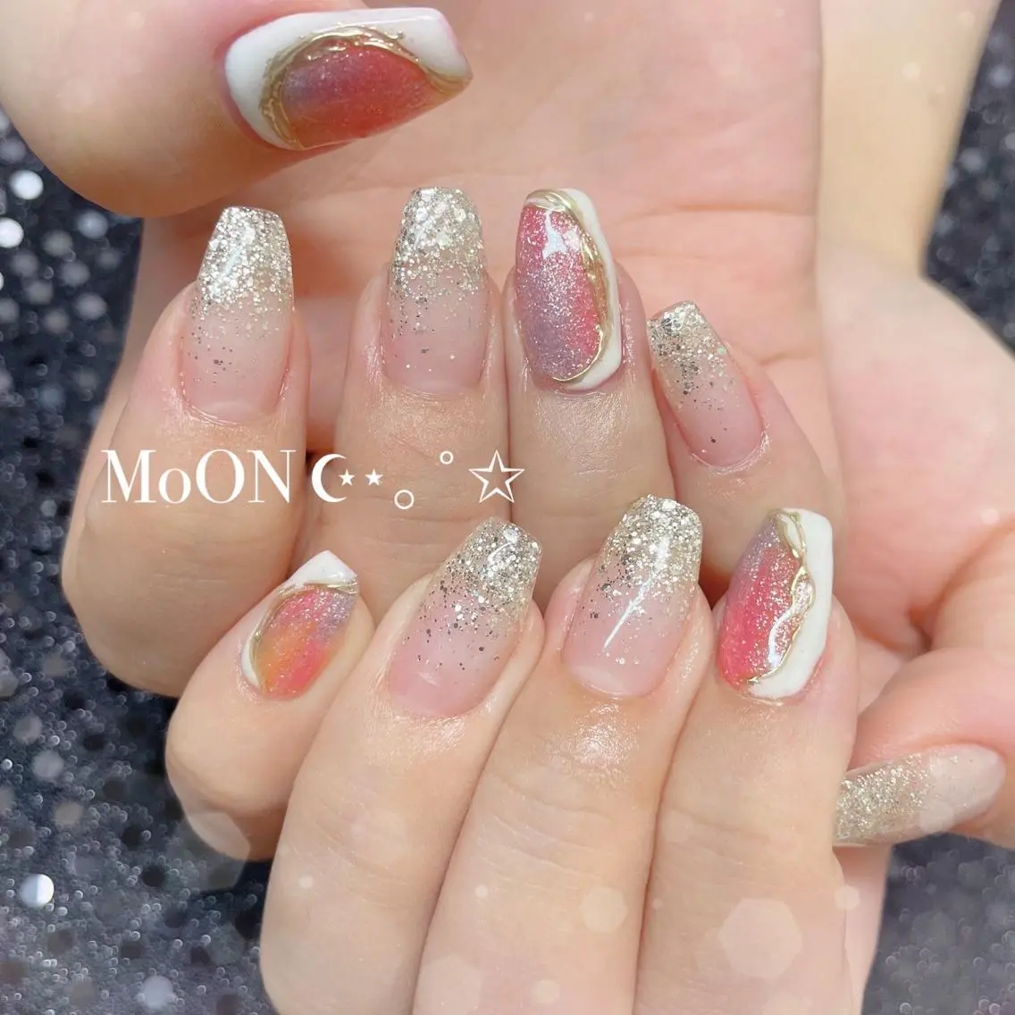 ネイル ハンドネイル ハンドケア MoON...❤︎ MeGuのネイルデザイン