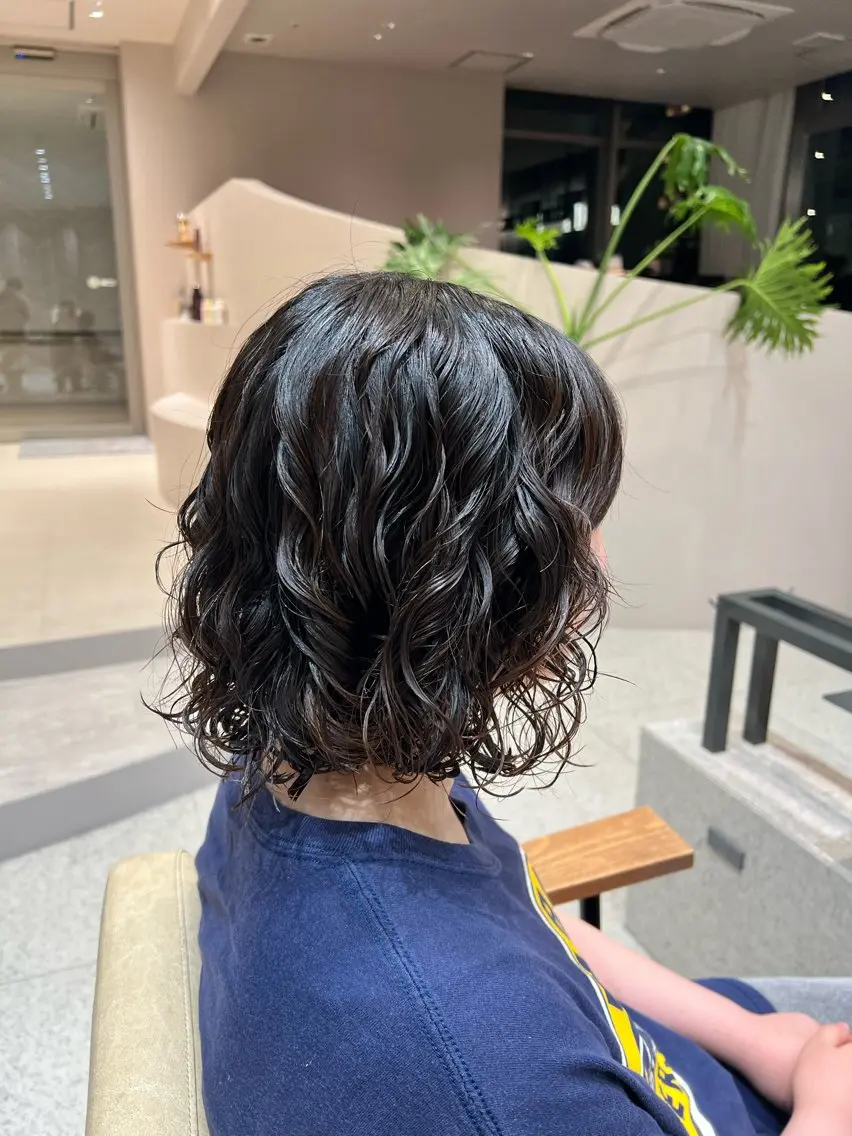 ミディアム ミディアムパーマ 山田 恭華 /コテ巻き風パーマのヘアスタイル