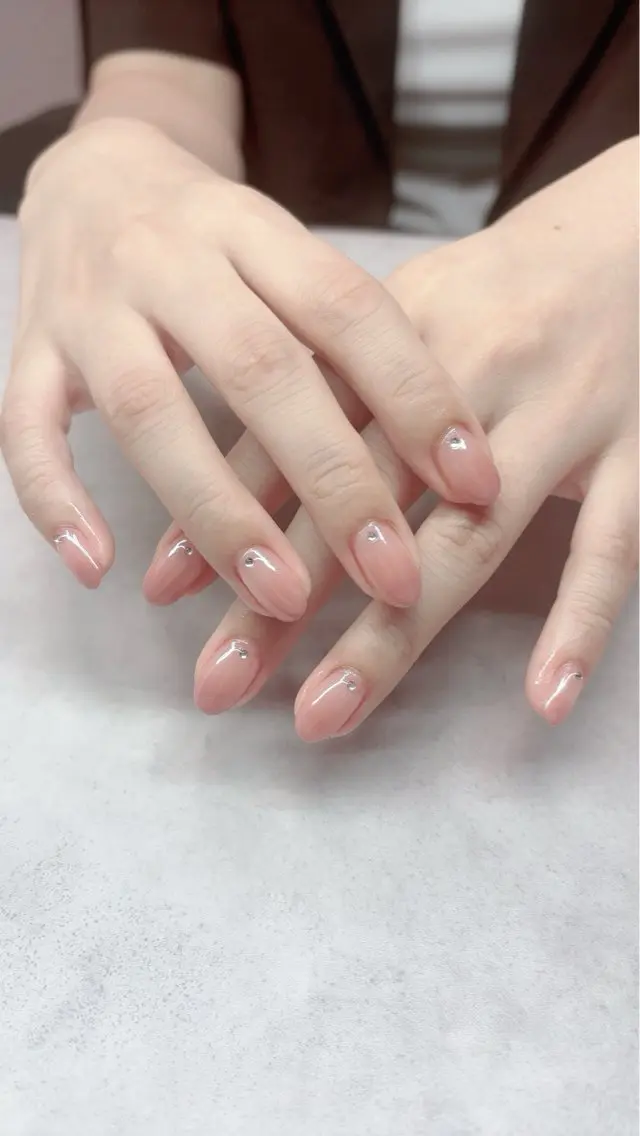 ネイル グラデーション ミラーネイル オフィスネイル シンプルネイル ハンドネイル nailstudio saiのネイルデザイン