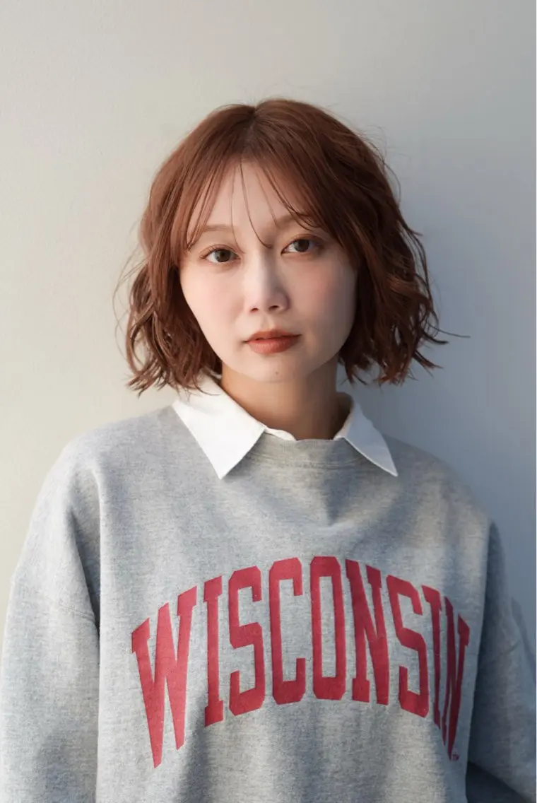ショート パーマ ボブ 髪質改善カラー Unami 太田英寿のヘアスタイル