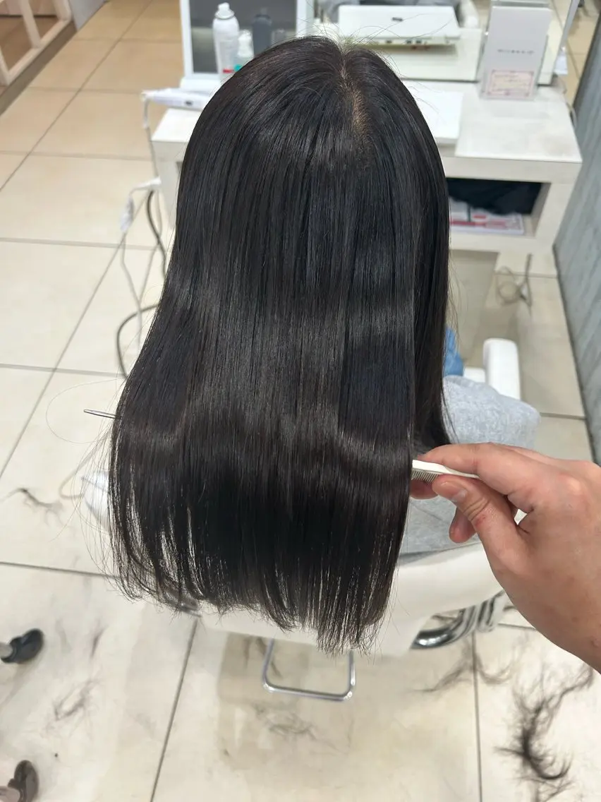 ロング カット 縮毛矯正 【髪質改善カラー】 瀧田嵐士🇰🇷のヘアスタイル