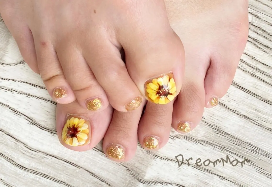 ネイル フットネイル フレンチネイル ジェルネイル グリーン 大理石ネイル(マーブル) フットネイル Nail Salon Dream Mamのネイルデザイン